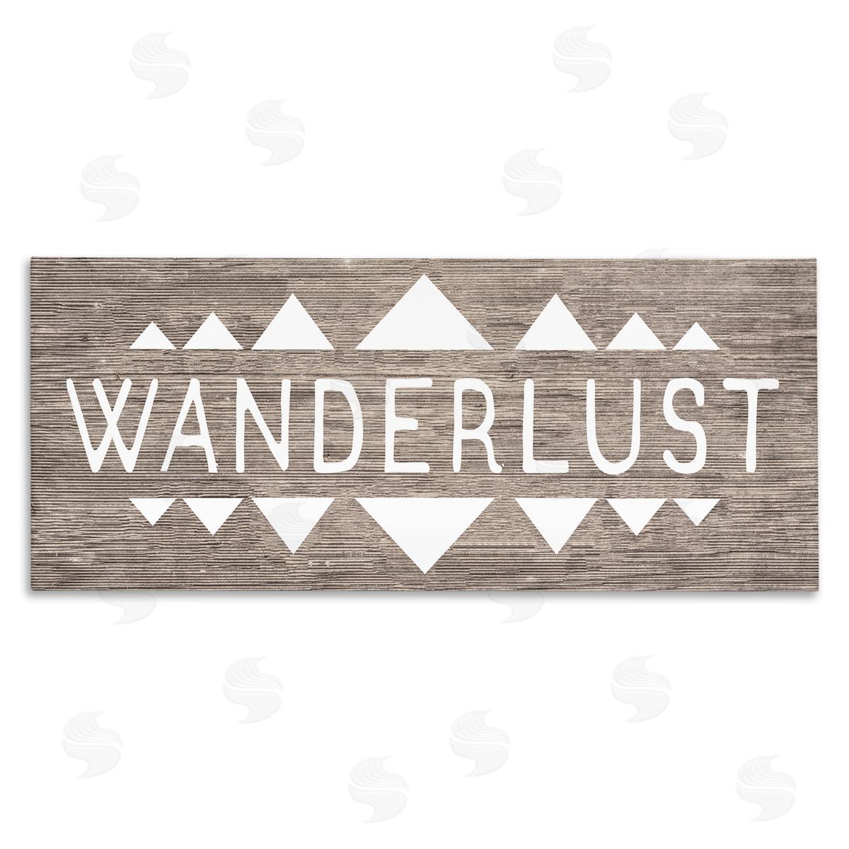 Stupell Studio Rustic Wanderlust Geometric Border Canvas Wall Art