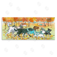 Sherri Buck Baldwin | Dogs Running in Autumn Leaves