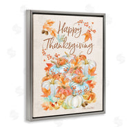 Sherri Buck Baldwin | Happy Thanksgiving White Autumn Pumpkins