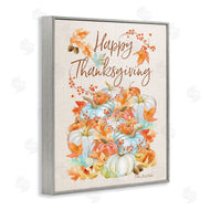 Sherri Buck Baldwin | Happy Thanksgiving White Autumn Pumpkins