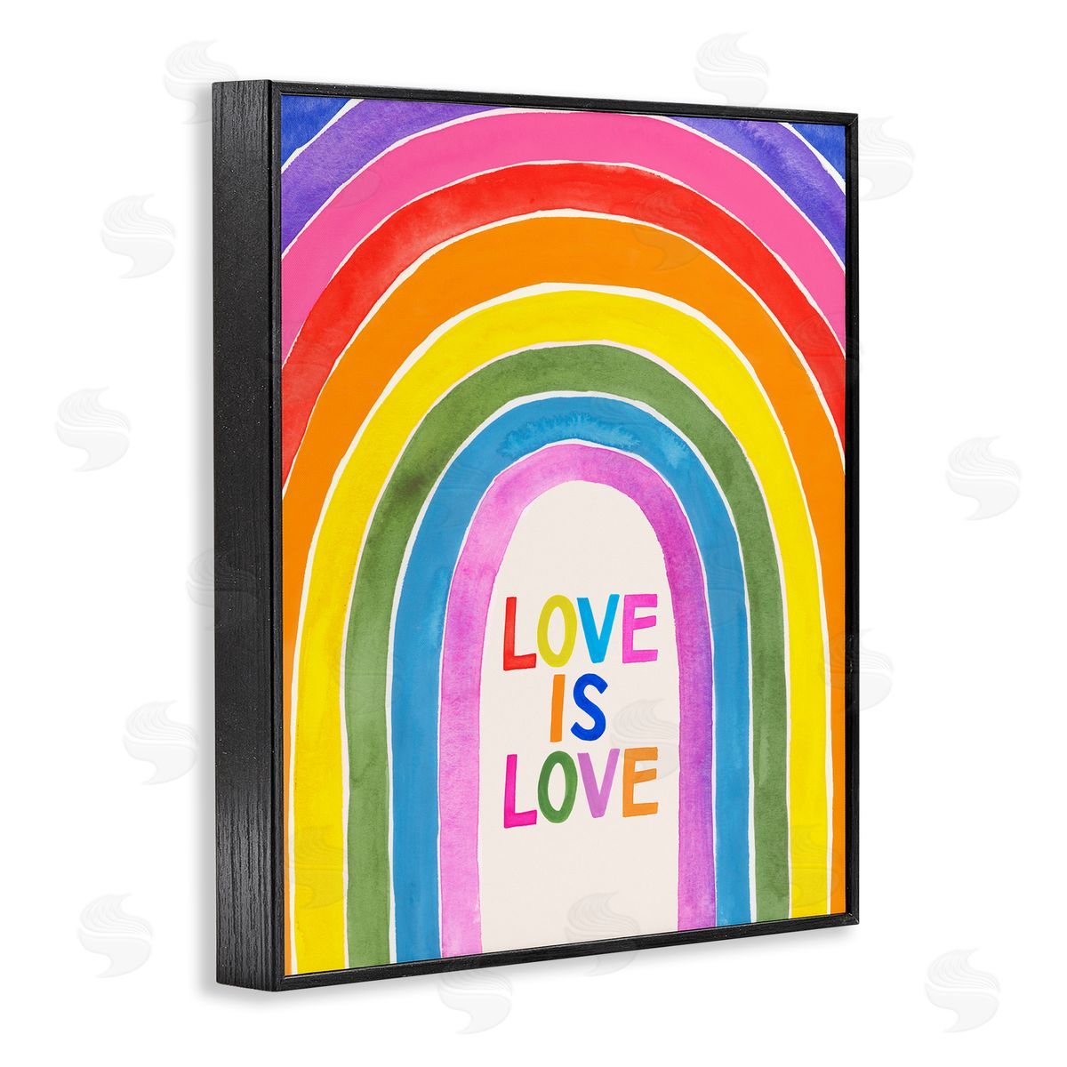 Victoria Barnes Love Is Love Rainbow Arches Black Framed Giclee Wall Art