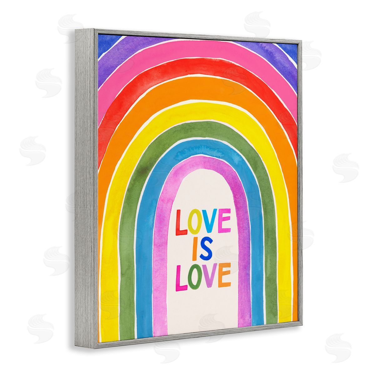 Victoria Barnes Love Is Love Rainbow Arches Gray Framed Giclee Wall Art