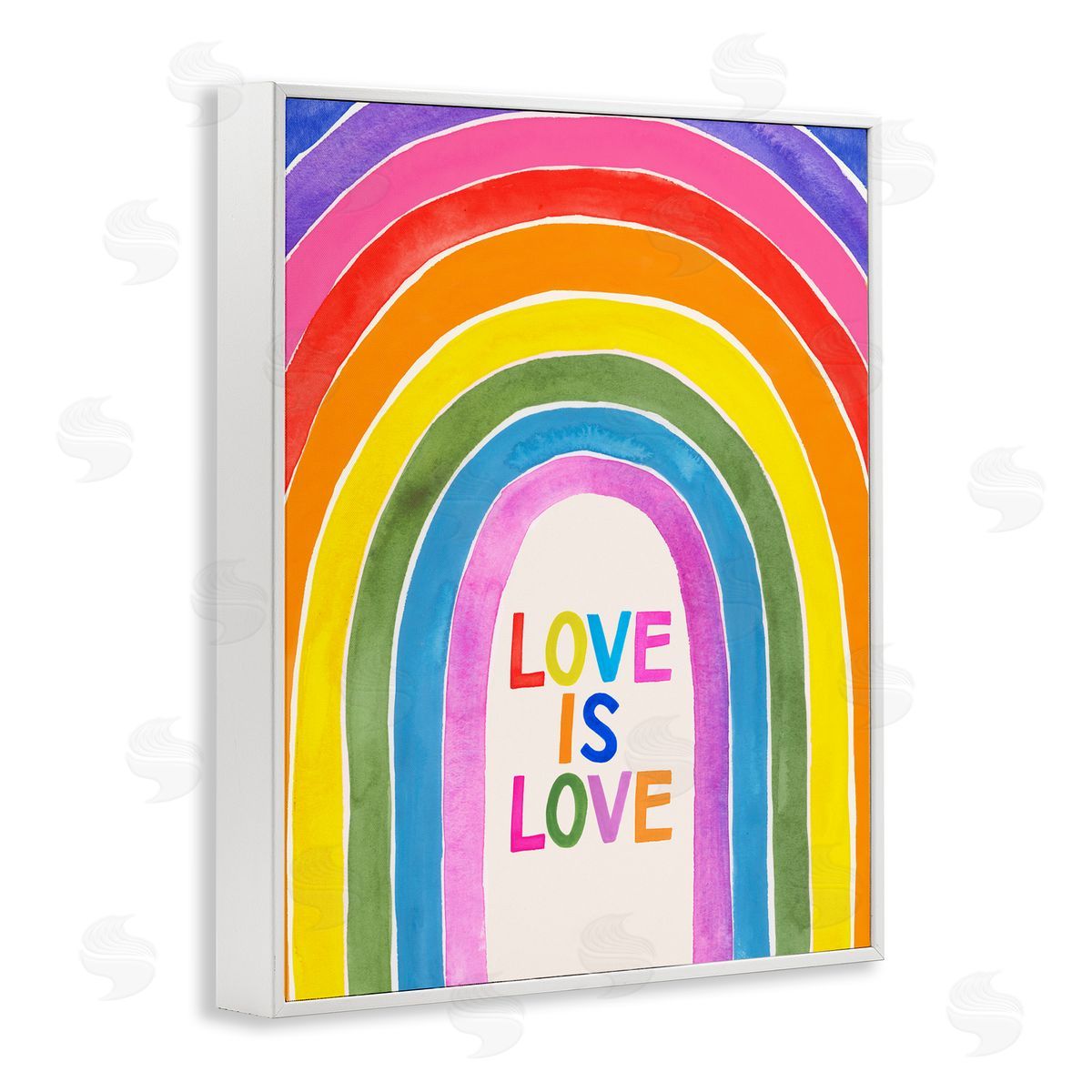 Victoria Barnes Love Is Love Rainbow Arches White Framed Giclee Wall Art