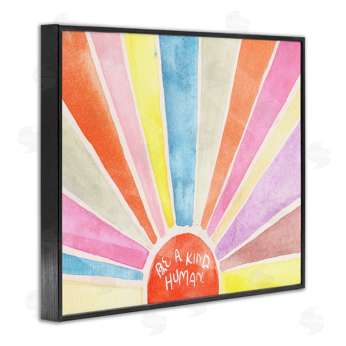 Jennifer Paxton Parker Be a Kind Human Sunbursts Black Framed Giclee Wall Art