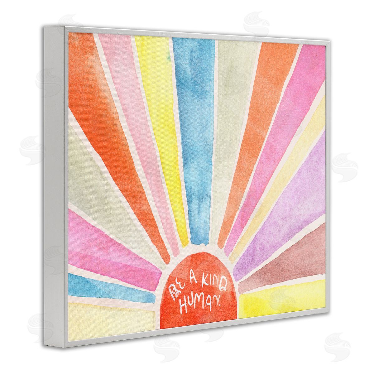 Jennifer Paxton Parker Be a Kind Human Sunbursts White Framed Giclee Wall Art