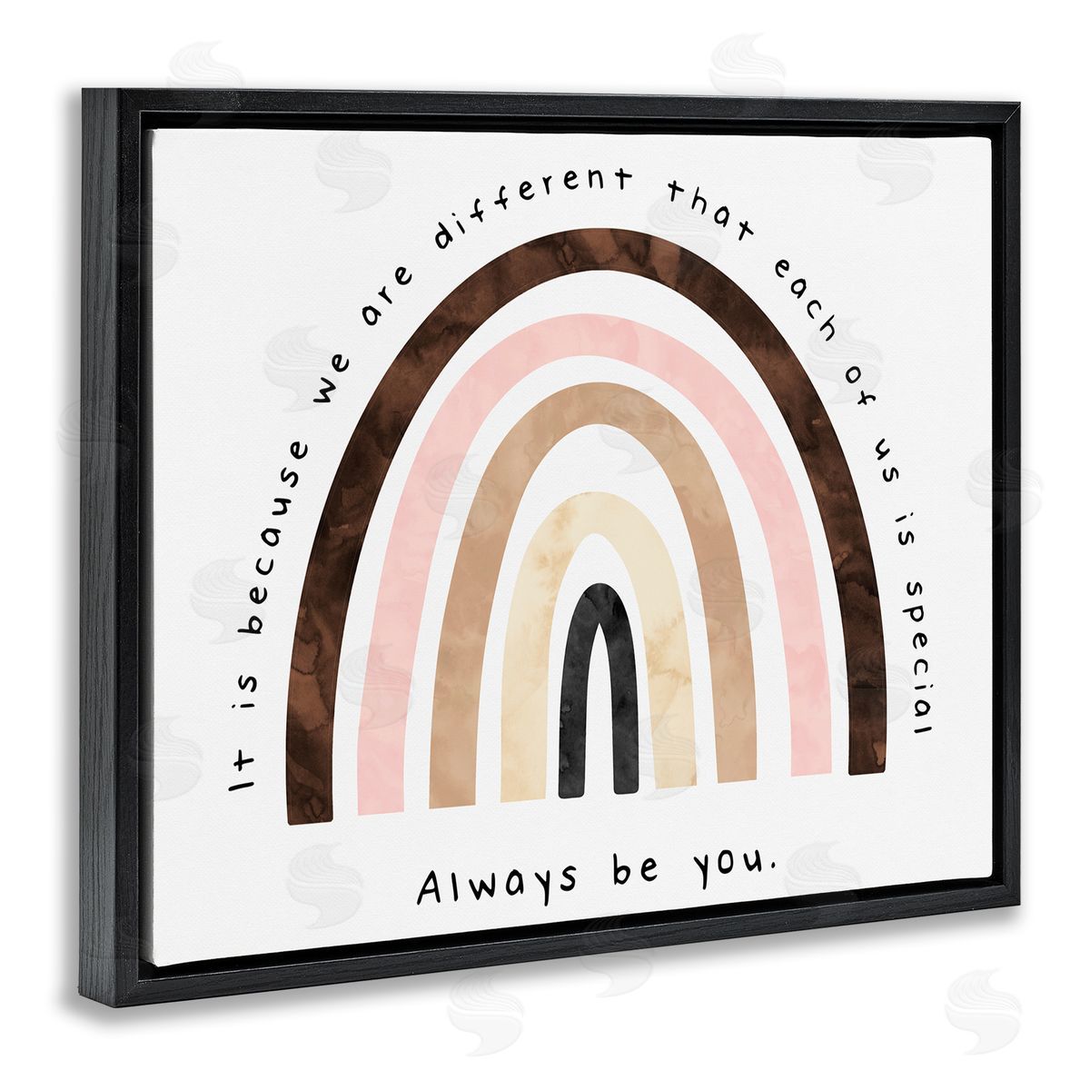 Erica Billups Always Be You Diversity Rainbow Black Floater Frame Canvas Art
