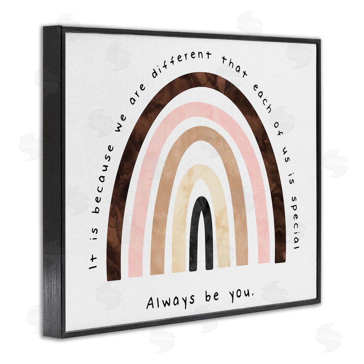 Erica Billups Always Be You Diversity Rainbow Black Framed Giclee Wall Art