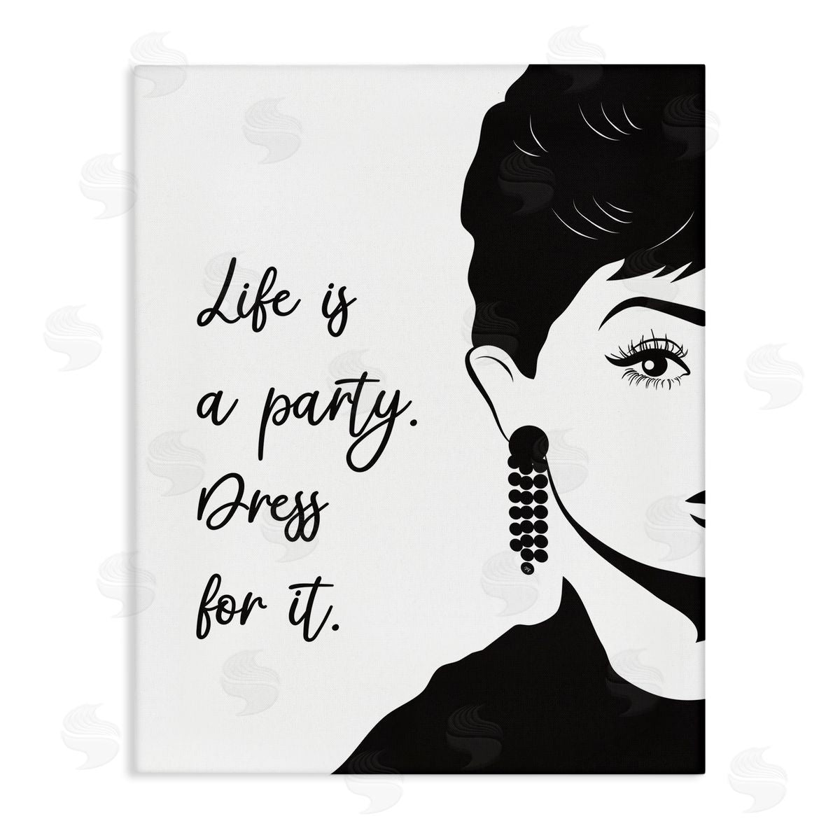 Martina Pavlova Life's a Party Glam Fashion Portrait Canvas Wall Art