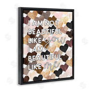 Erica Billups | Beautiful Like Me Phrase Inspirational Heart Pattern