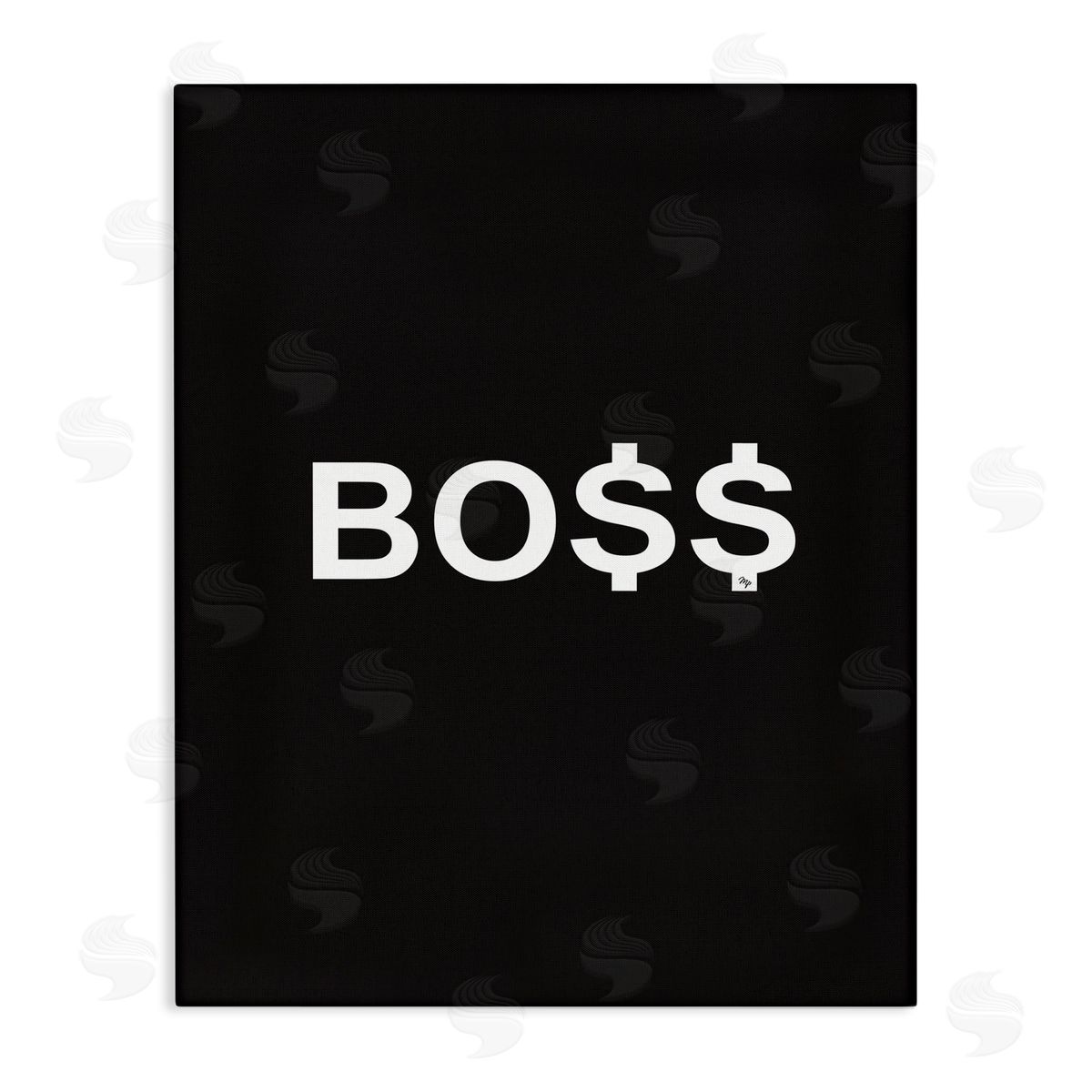 Martina Pavlova Boss Text Dollar Signs Canvas Wall Art