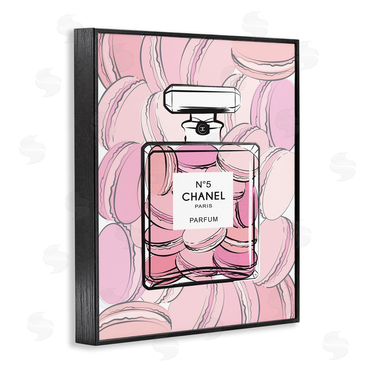 Martina Pavlova Pink Macaron Perfume Fashion Bottle Black Framed Giclee Wall Art