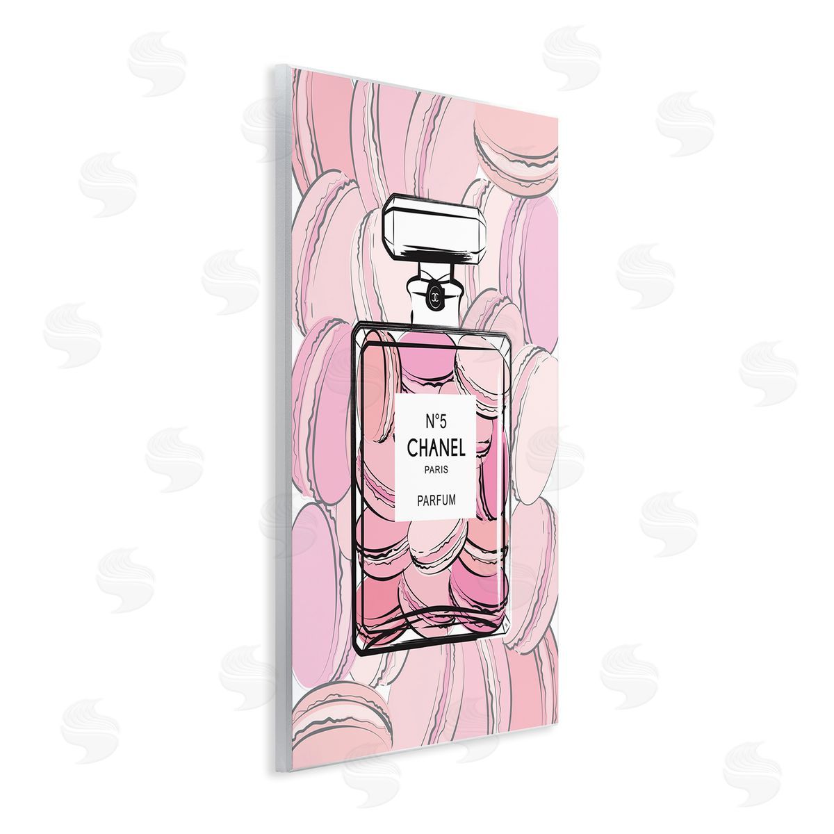 Martina Pavlova Pink Macaron Perfume Fashion Bottle Wall Plaque Art