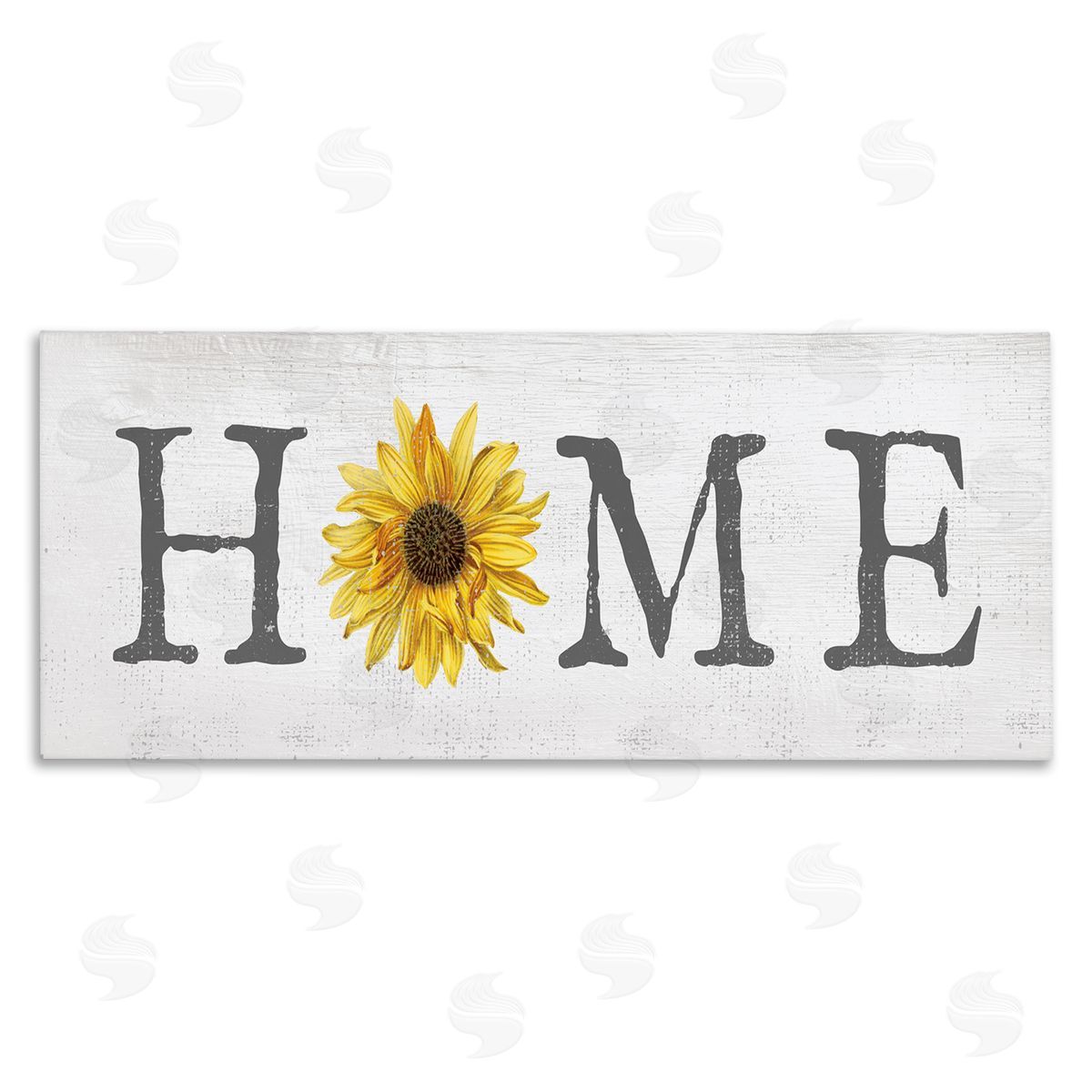 Rustic Home Text with Sunflower Canvas Wall Art, Home Decor by Stupell Studio