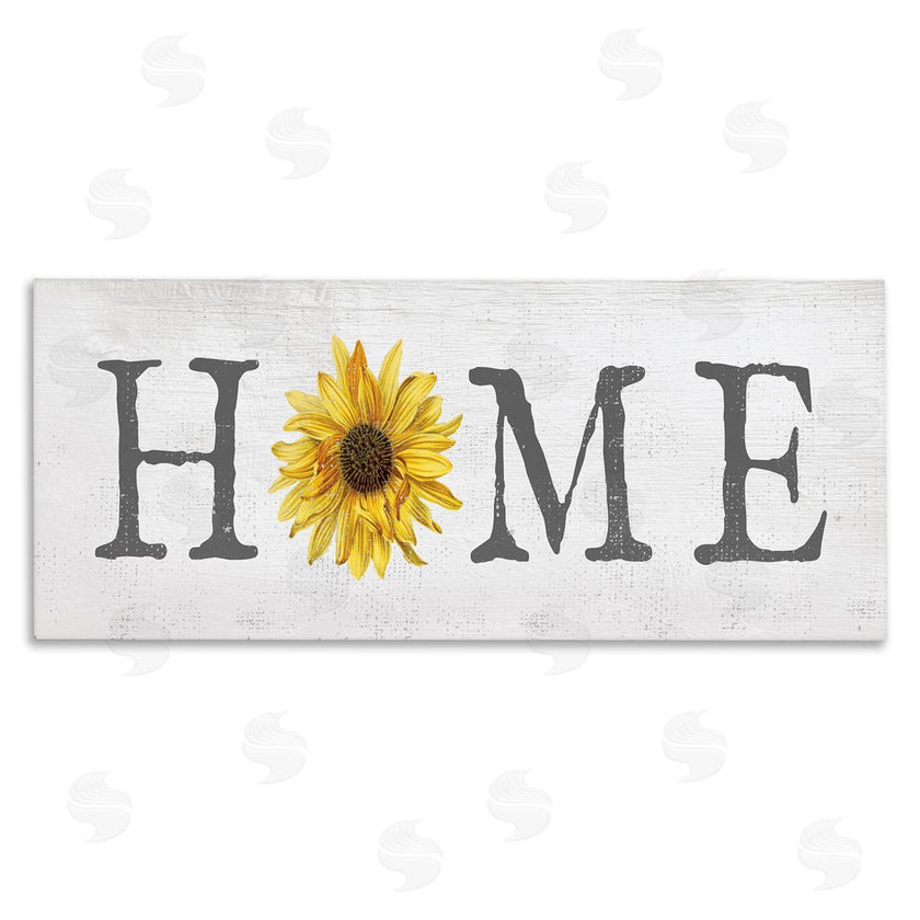 Stupell Studio | Rustic Home Text with Sunflower