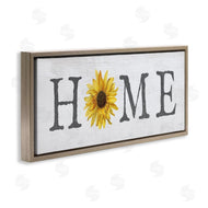 Stupell Studio | Rustic Home Text with Sunflower