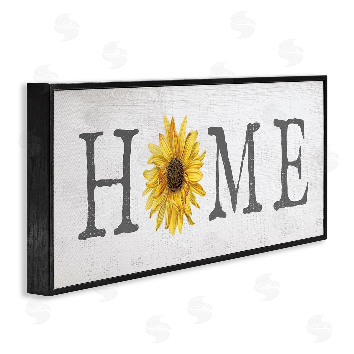 Rustic Home Text with Sunflower Black Frame Print Wall Art, Home Decor by Stupell Studio