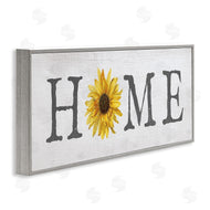 Stupell Studio | Rustic Home Text with Sunflower