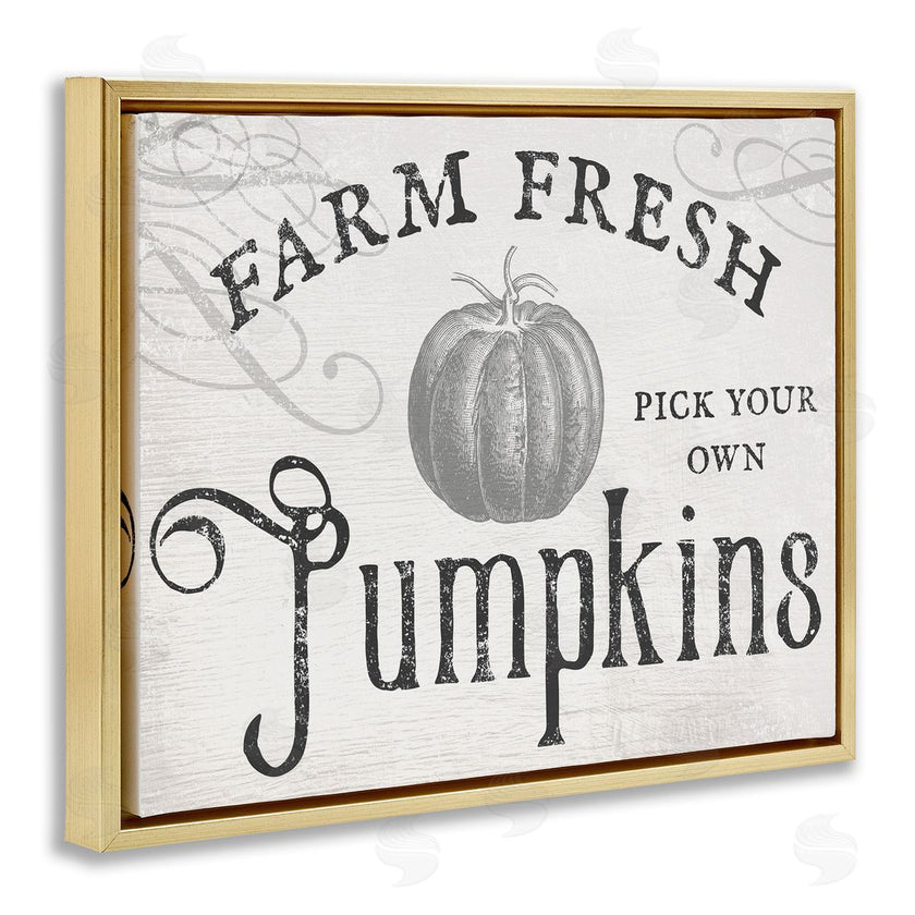 Stupell Studio | Rustic Farm Fresh Pumpkins Sign