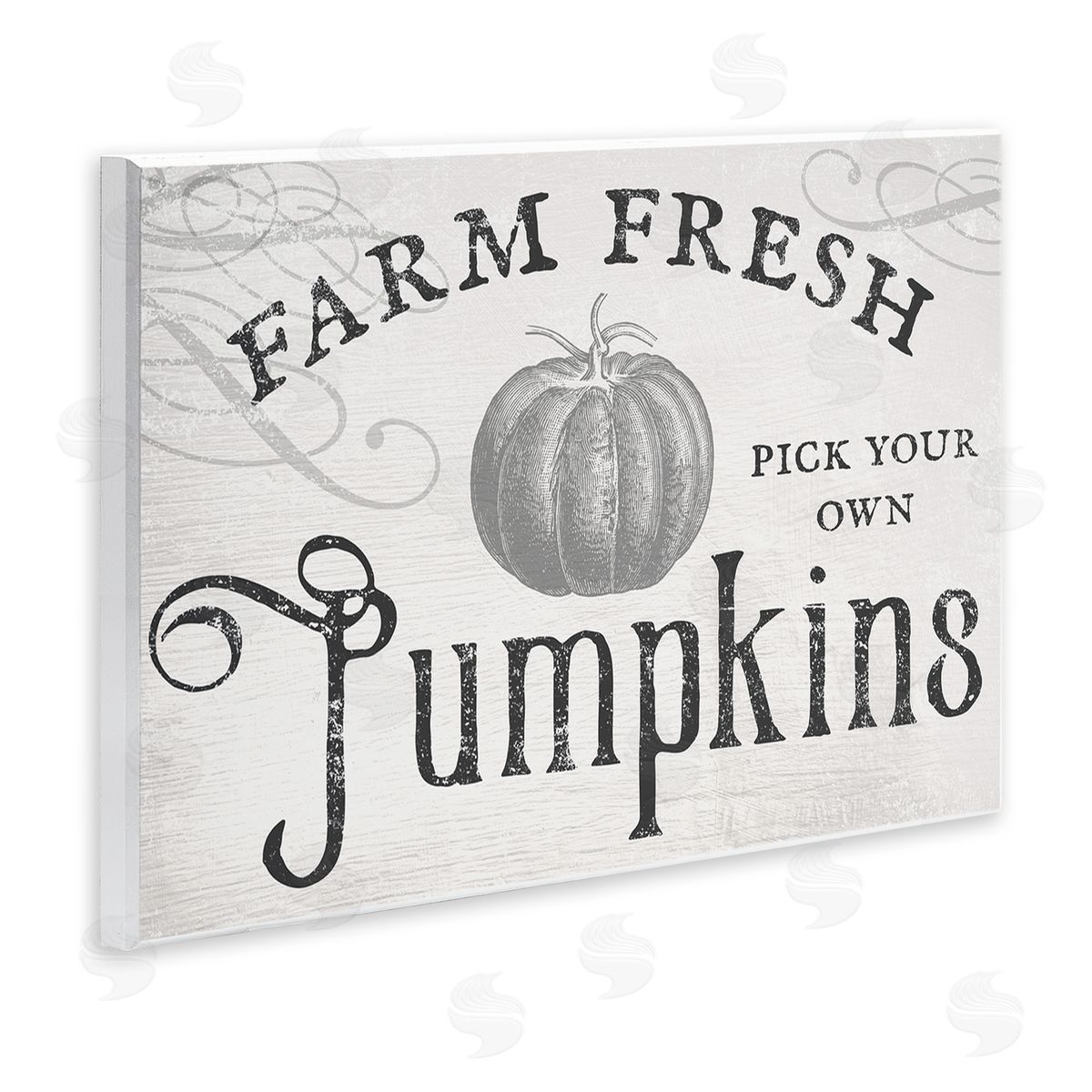Stupell Studio Rustic Farm Fresh Pumpkins Sign Wall Plaque Art