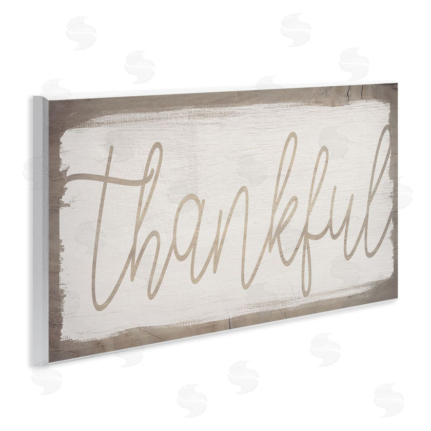 Stupell Studio | Thankful Distressed Paint Pattern