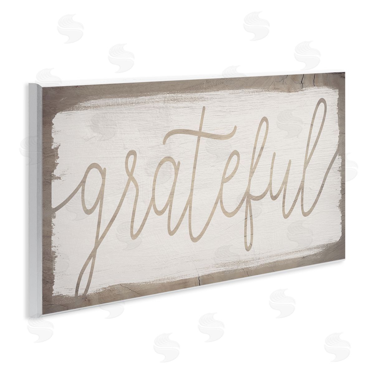 Stupell Studio Grateful Distressed Wood Pattern Wall Plaque Art
