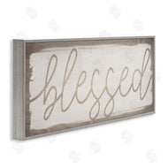 Stupell Studio | Blessed Wood Grain Pattern
