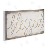 Stupell Studio | Blessed Wood Grain Pattern