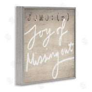 Stupell Studio | JOMO Rustic Joy of Missing Out