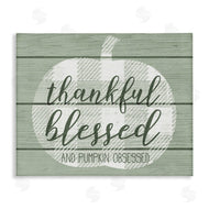 Stupell Studio | Green Thankful Blessed Pumpkin Harvest