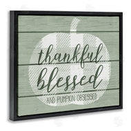 Stupell Studio | Green Thankful Blessed Pumpkin Harvest