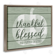 Stupell Studio | Green Thankful Blessed Pumpkin Harvest