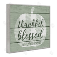 Stupell Studio | Green Thankful Blessed Pumpkin Harvest
