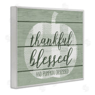 Stupell Studio | Green Thankful Blessed Pumpkin Harvest