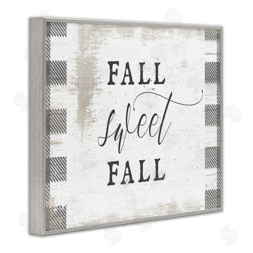 Stupell Studio | Fall Sweet Fall Plaid Border