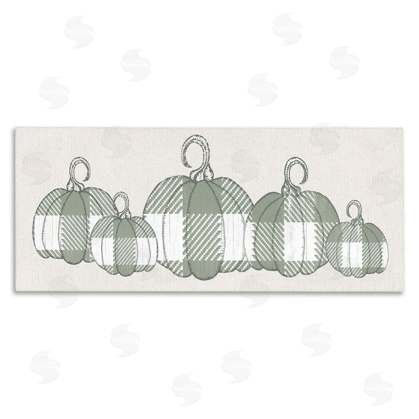 Stupell Studio | Green Plaid Pumpkin Row