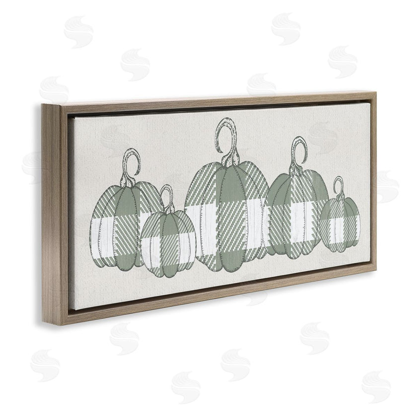 Stupell Studio | Green Plaid Pumpkin Row
