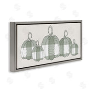 Stupell Studio | Green Plaid Pumpkin Row