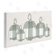 Stupell Studio | Green Plaid Pumpkin Row