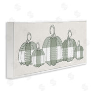 Stupell Studio | Green Plaid Pumpkin Row