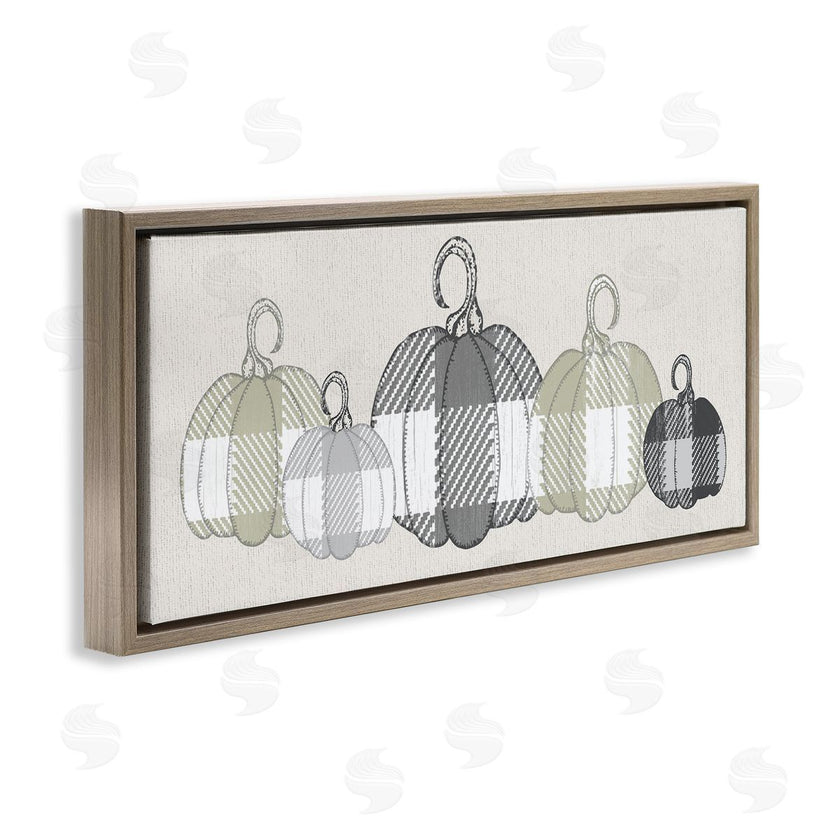 Stupell Studio | Checker Plaid Patterned Pumpkins