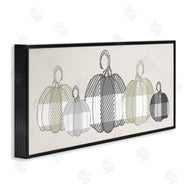 Stupell Studio | Checker Plaid Patterned Pumpkins