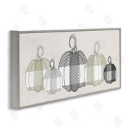 Stupell Studio | Checker Plaid Patterned Pumpkins