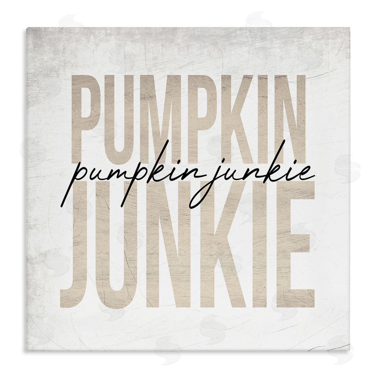 Stupell Studio Pumpkin Junkie Text Charming Distress Canvas Wall Art