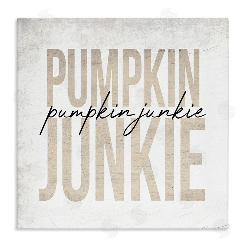 Stupell Studio | Pumpkin Junkie Text Charming Distress