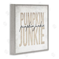 Stupell Studio | Pumpkin Junkie Text Charming Distress
