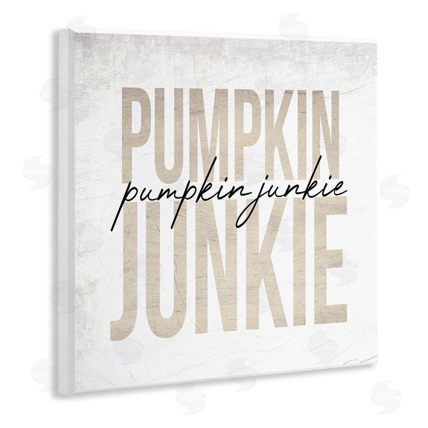 Stupell Studio | Pumpkin Junkie Text Charming Distress