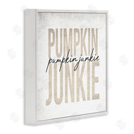 Stupell Studio | Pumpkin Junkie Text Charming Distress