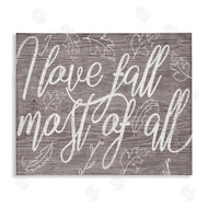 Stupell Studio | Rustic I Love Fall Wood Pattern