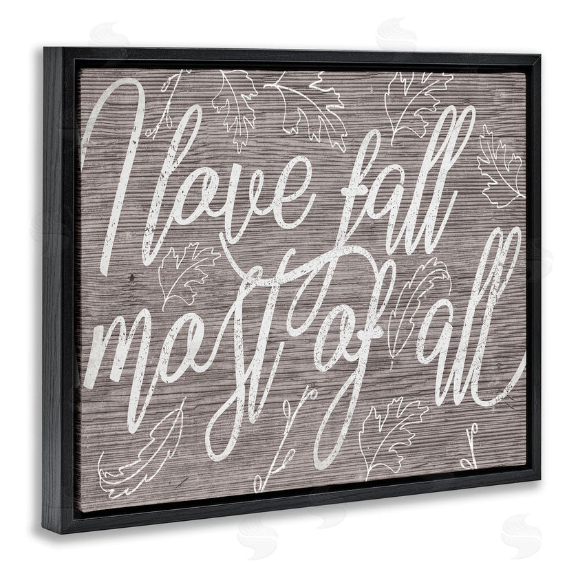 Stupell Studio | Rustic I Love Fall Wood Pattern