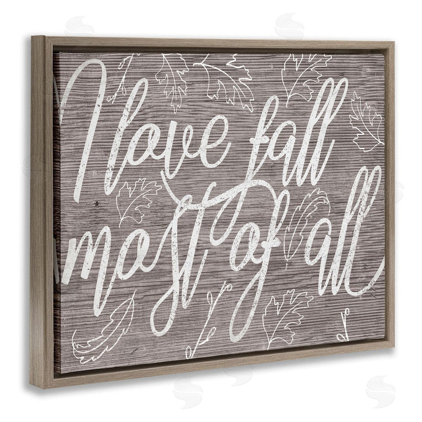 Stupell Studio | Rustic I Love Fall Wood Pattern